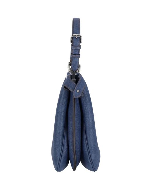Fendi Blue Medium Shoulder Bag "Peekaboo"