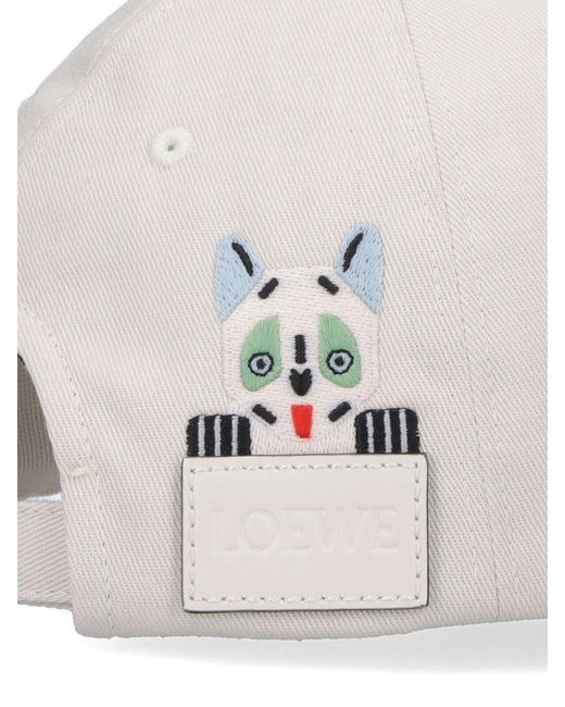 Loewe X Louis Wain Baseball Cap in White | Lyst UK