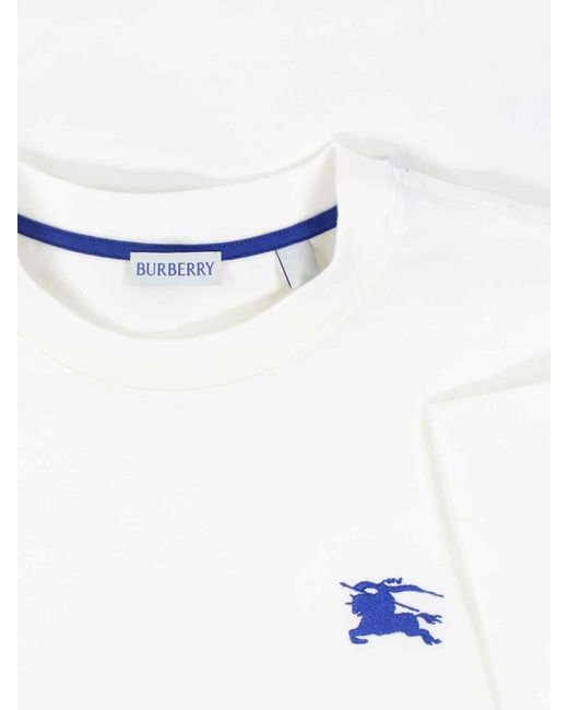 T-Shirt "Edk" di Burberry in White da Uomo
