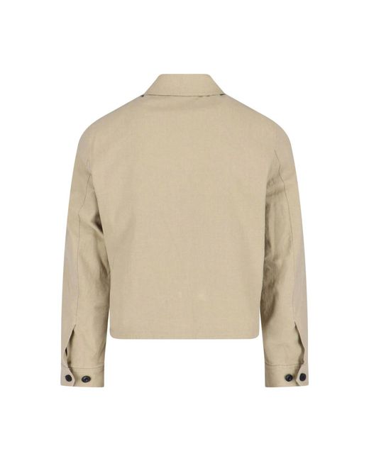 TONYWACK Natural Linen Blend Button Jacket for men