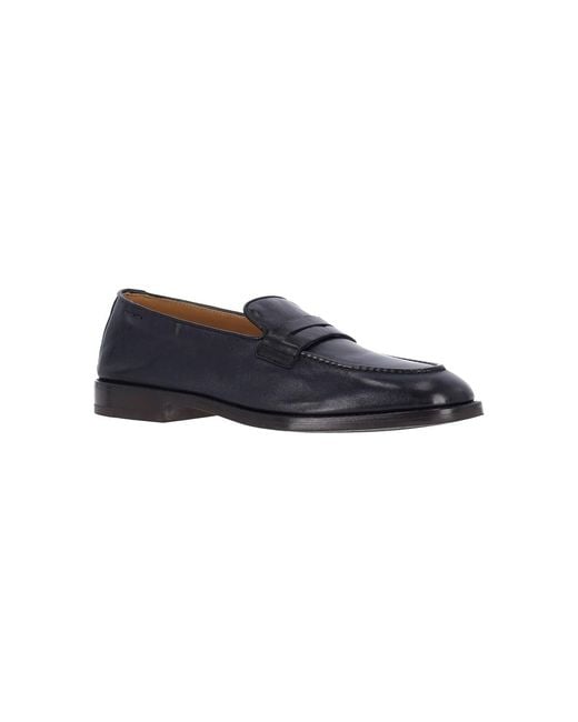 Alexander Hotto Black Leather Loafers for men