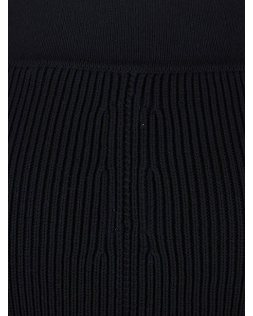Rick Owens Black Wool Skirt