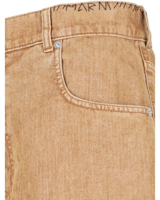 Marni Natural Lapel Detail Jeans