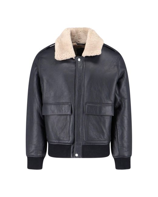 Calvin Klein Blue Lamb Leather Jacket for men