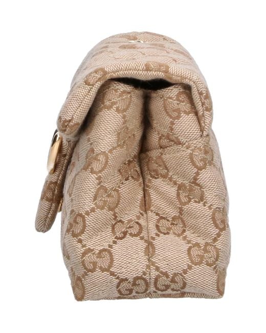 Gucci Natural Mini Shoulder Bag "Gg Marmont"