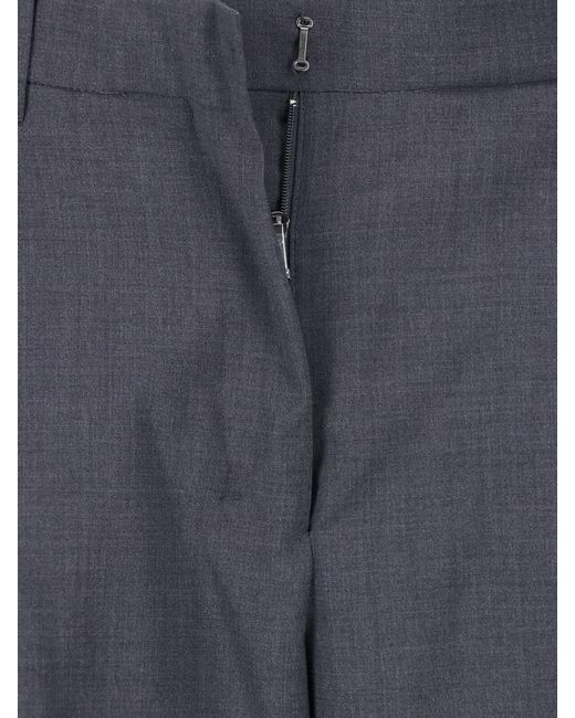 Max Mara Blue Virgin Wool Trousers