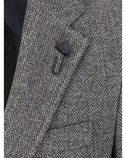 Lardini Gray Single-Breasted Blazer for men