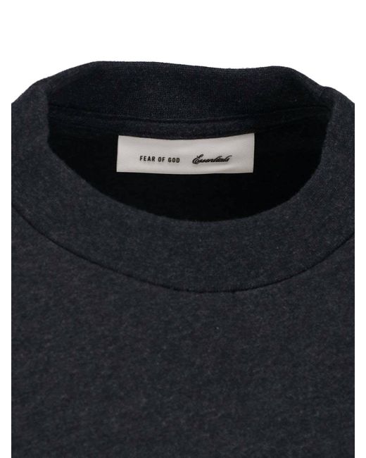 Fear Of God Black Hoodie Logo for men