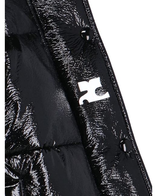 Piumino Crop In Vinile di Courreges in Black
