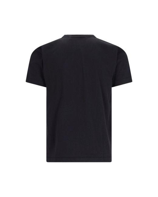 T-Shirt Loghi di COMME DES GARÇONS PLAY in Black