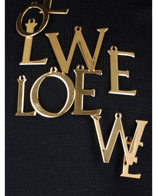 Loewe Black Logo Detail Crewneck Sweater