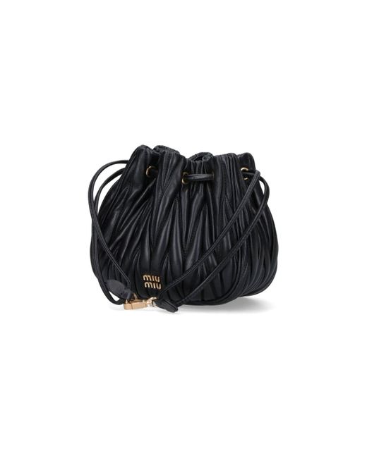 Pouch Logo di Miu Miu in Black