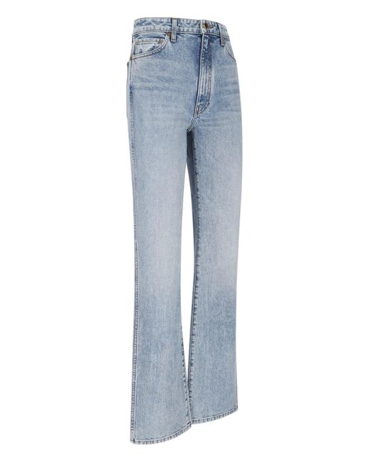 Khaite Blue Danielle" Bootcut Jeans Light