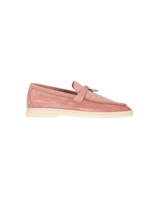 Loro Piana Pink Summer Charms Loafers