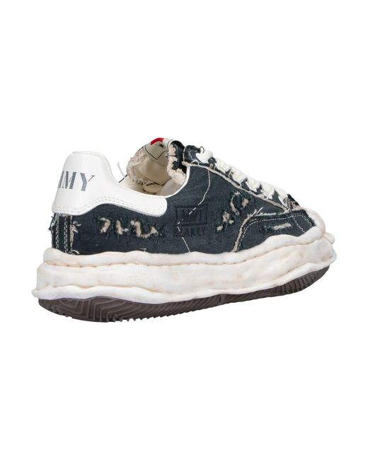 Maison Mihara Yasuhiro Blue Cotton Upper Sneakers