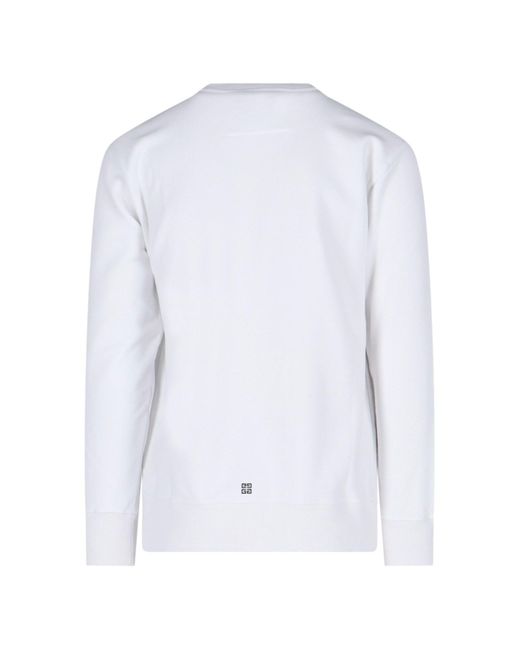 Givenchy White Logo Crewneck Sweatshirt for men