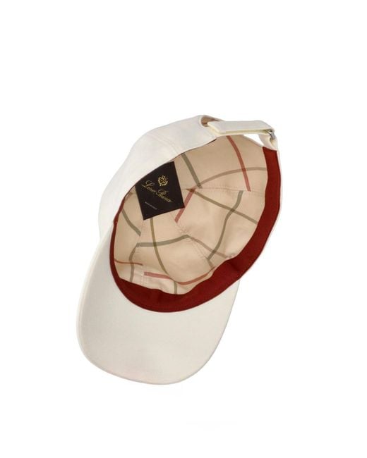 Loro Piana White Baseball Cap for men