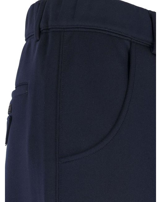 Prada Blue Logo Straight Pants for men