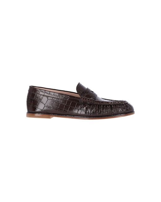 Stuart Weitzman Brown Luxury Leather Ballet Flats For