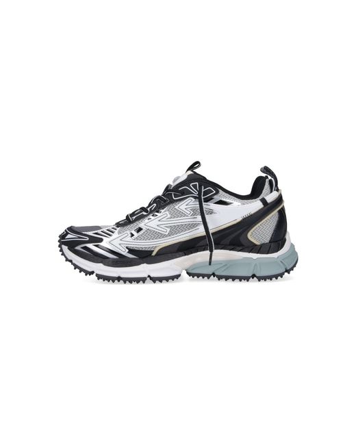Off-White c/o Virgil Abloh Gray Street-Ready Contrast-Trim Sneakers for men