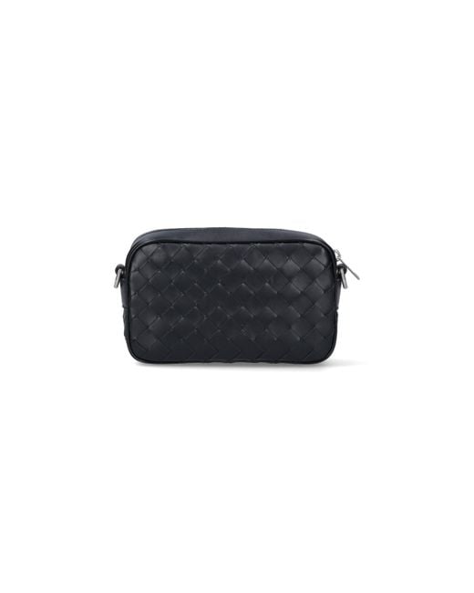 Bottega Veneta Black Woven Mini Camera Bag for men