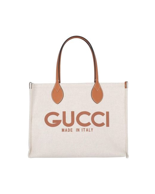Borsa Canvas Logo di Gucci in Natural
