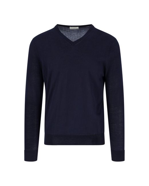 Ballantyne Blue Cotton Sweater for men