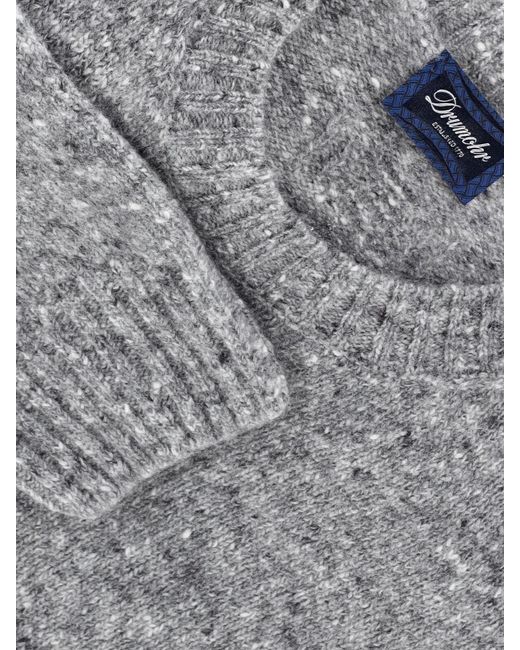 Drumohr Gray Wool And Cashmere Sweater for men