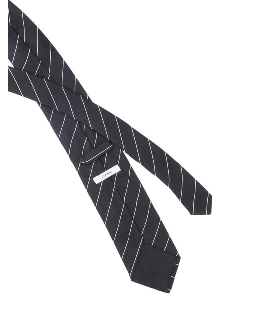 Lardini Black Silk Tie for men