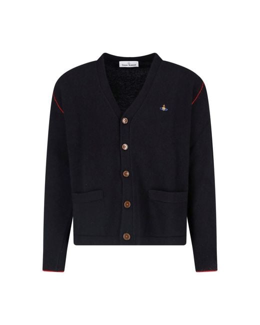 Vivienne Westwood Blue Crew Neck Fitted Sweater for men