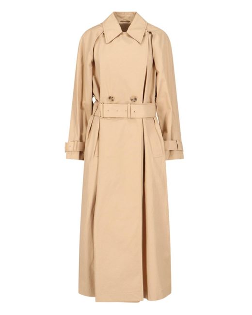 Calvin Klein Natural Double-Breasted Trench Coat