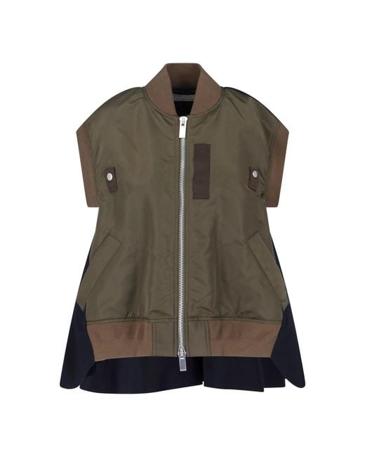 Sacai Green Jackets Nylon