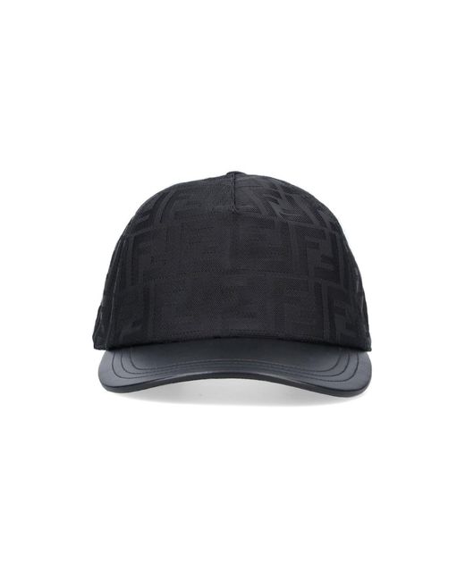 Fendi Blue 'Ff' Baseball Cap for men
