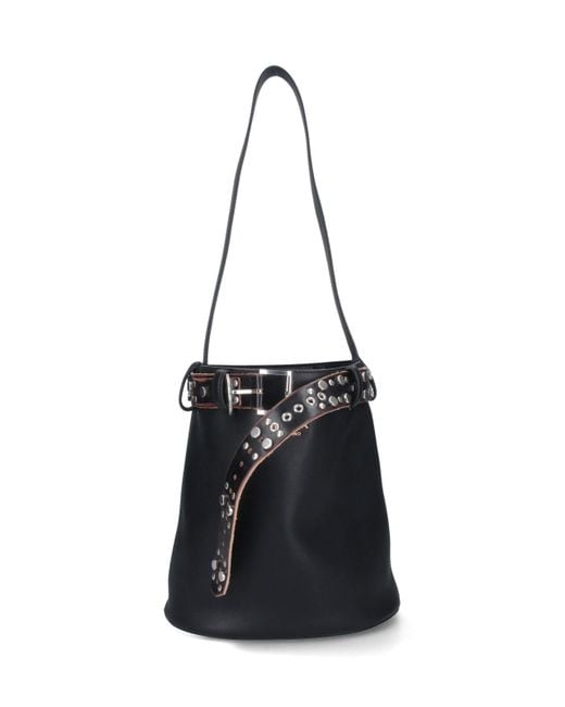 Prada Black "Buckle" Bucket Bag