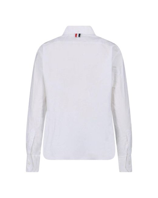 Thom Browne White Hector Trophy Embroidered Cotton Shirt