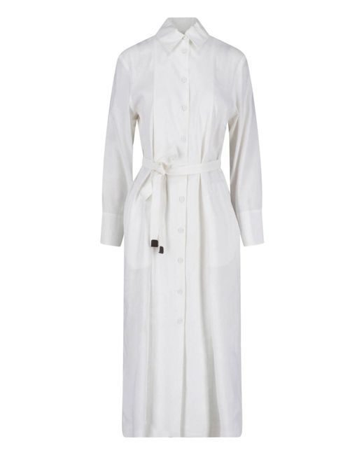 Max Mara White Shirt Maxi Dress