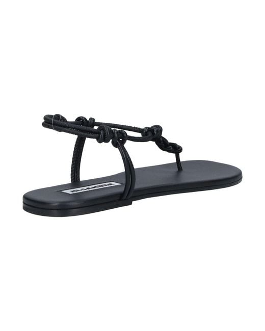 Jil Sander Black Sandals Ovine Leather