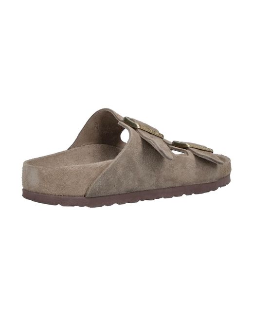 Birkenstock Gray Suede Leather Sandals