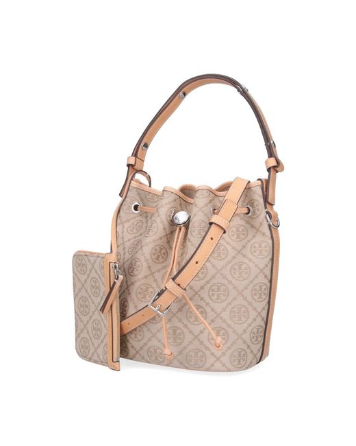 Borsa Secchiello "T-Monogram" di Tory Burch in Pink