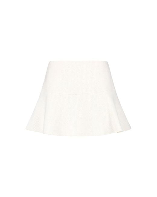 Gucci White Tweed Midi Skirt