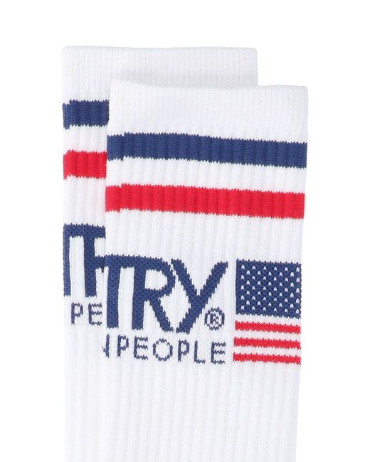 Autry White 'Icon' Logo Socks
