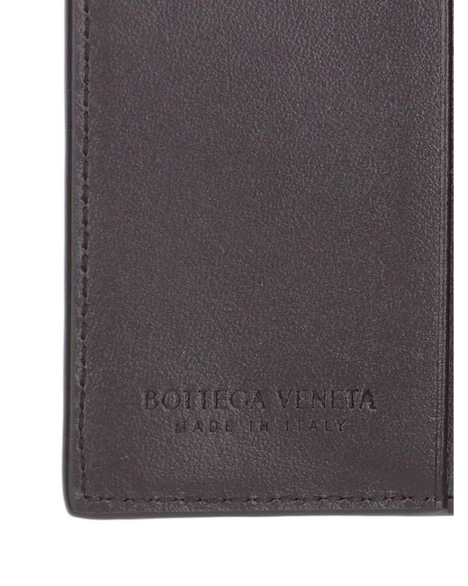 Bottega Veneta Black Bi-Fold Card Holder "Andiamo"