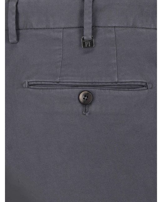 PT Torino Gray Cotton Pants for men