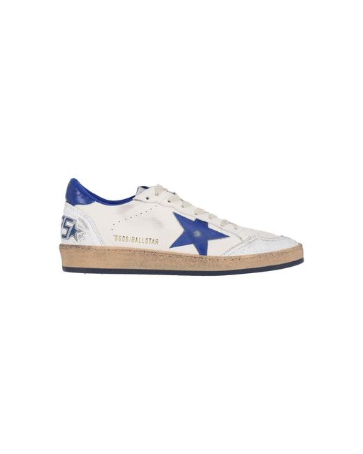 Golden Goose Deluxe Brand Blue Ballstar Leather Suede Sneakers for men