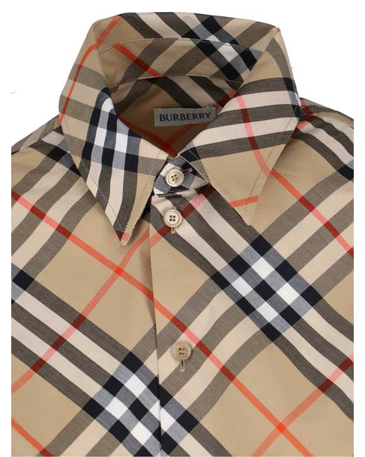 Burberry Gray Lightweight 100% Cotton Popover Shirt For