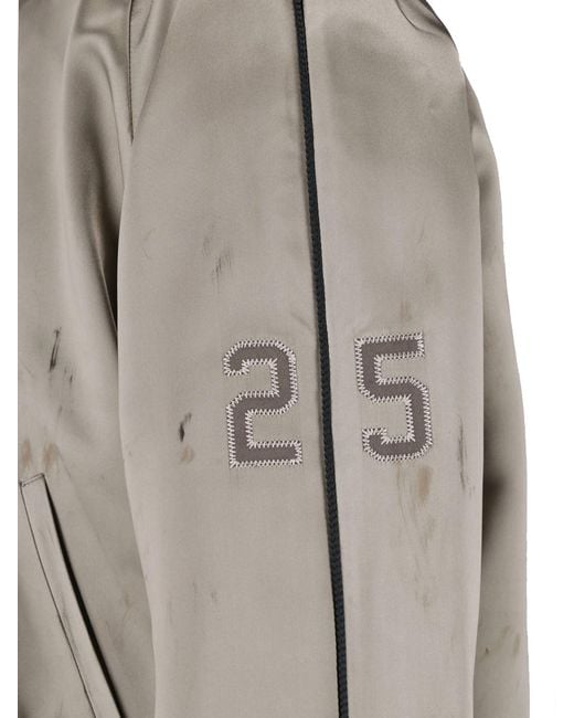 Golden Goose Deluxe Brand Gray Button Closure Acetate Bomber Jacket for men