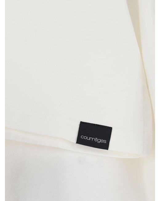 Courreges White Fitted" T-Shirt