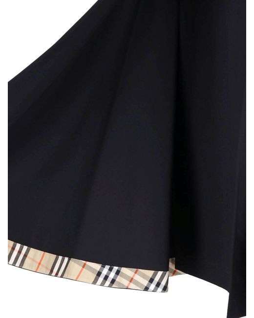 Burberry Blue 100% Wool Skirt For