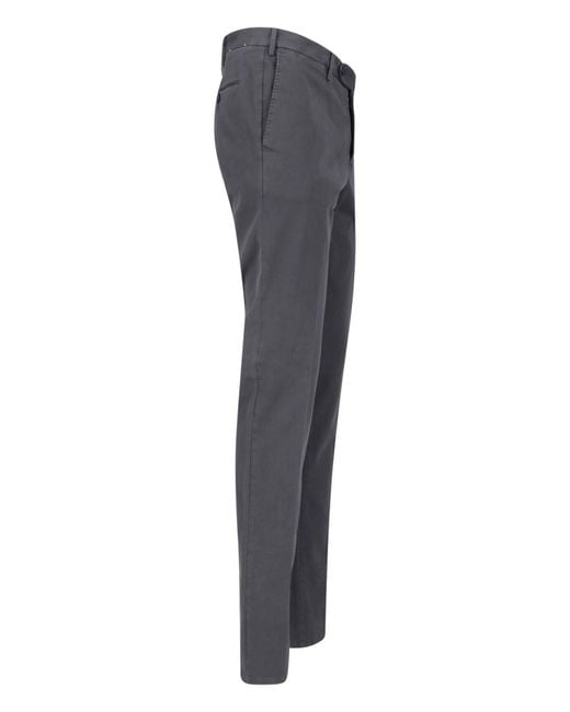 PT Torino Gray Cotton Pants for men