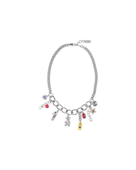 Marc Jacobs White Charm Pendant Chain Necklace